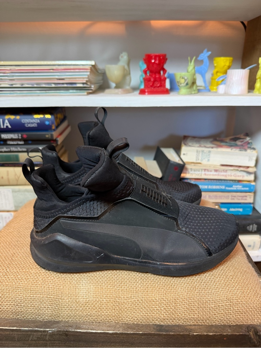 Puma Fierce Black Athletic Slip-On Sneakers